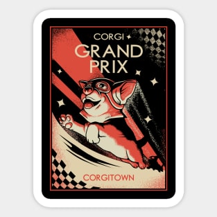 The Great Corgi Grand Prix of Corgitown Sticker